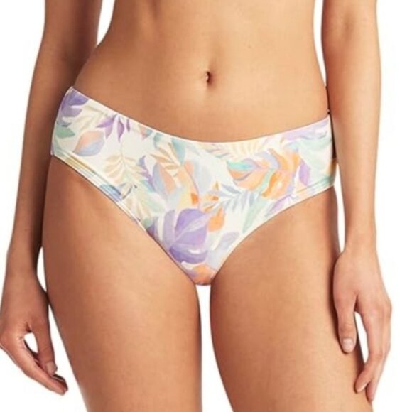 NWT Sea Level Botanica Cross Front Top + Mid Rise Bottom Swim Set 4-6 White - Picture 3 of 15